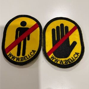 Yellow and Black Patches with Red Stripe